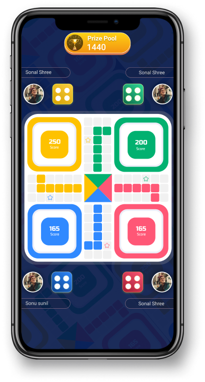 Iphone X with Ludo Screen